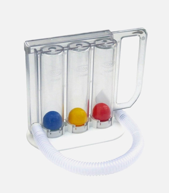 Inspirometro de 3 Balones para Terapia Respiratoria
